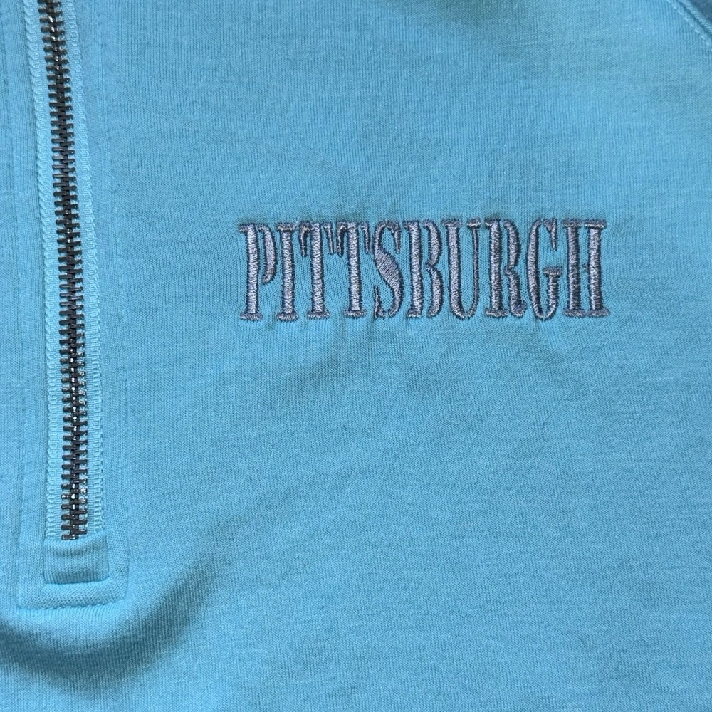 Holderness & Bourne Pullover Mens Large Blue Quarter Zip Golf Pittsburgh Logo - Picture 5 of 9
